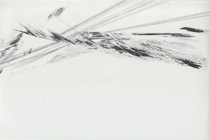 temps sauvages et incertains 2 - burin - 30x20 cm